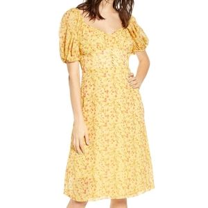 J.O.A floral puff sleeve dress